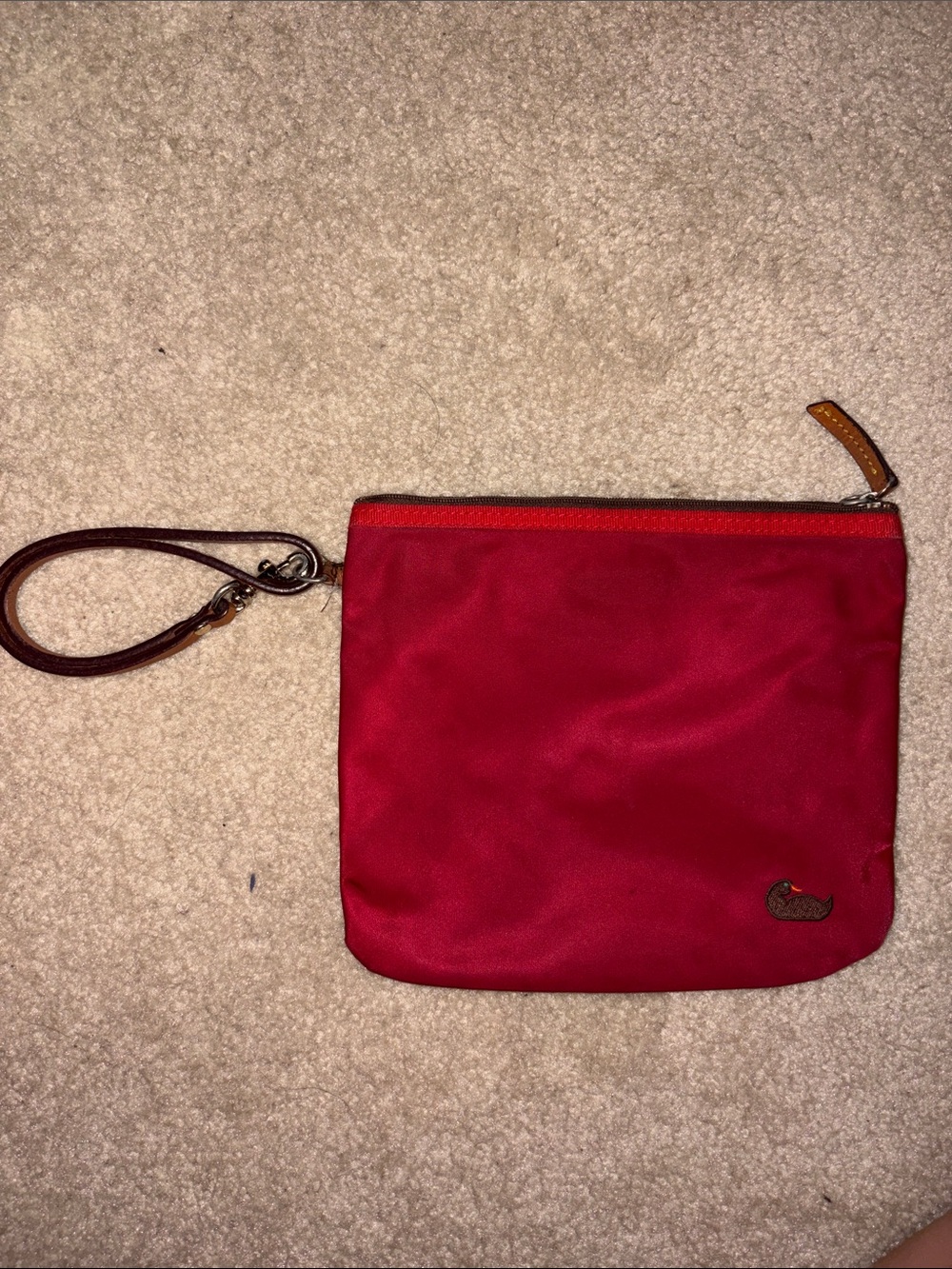 Dooney & Bourke Red Zip Wristlet Clutch